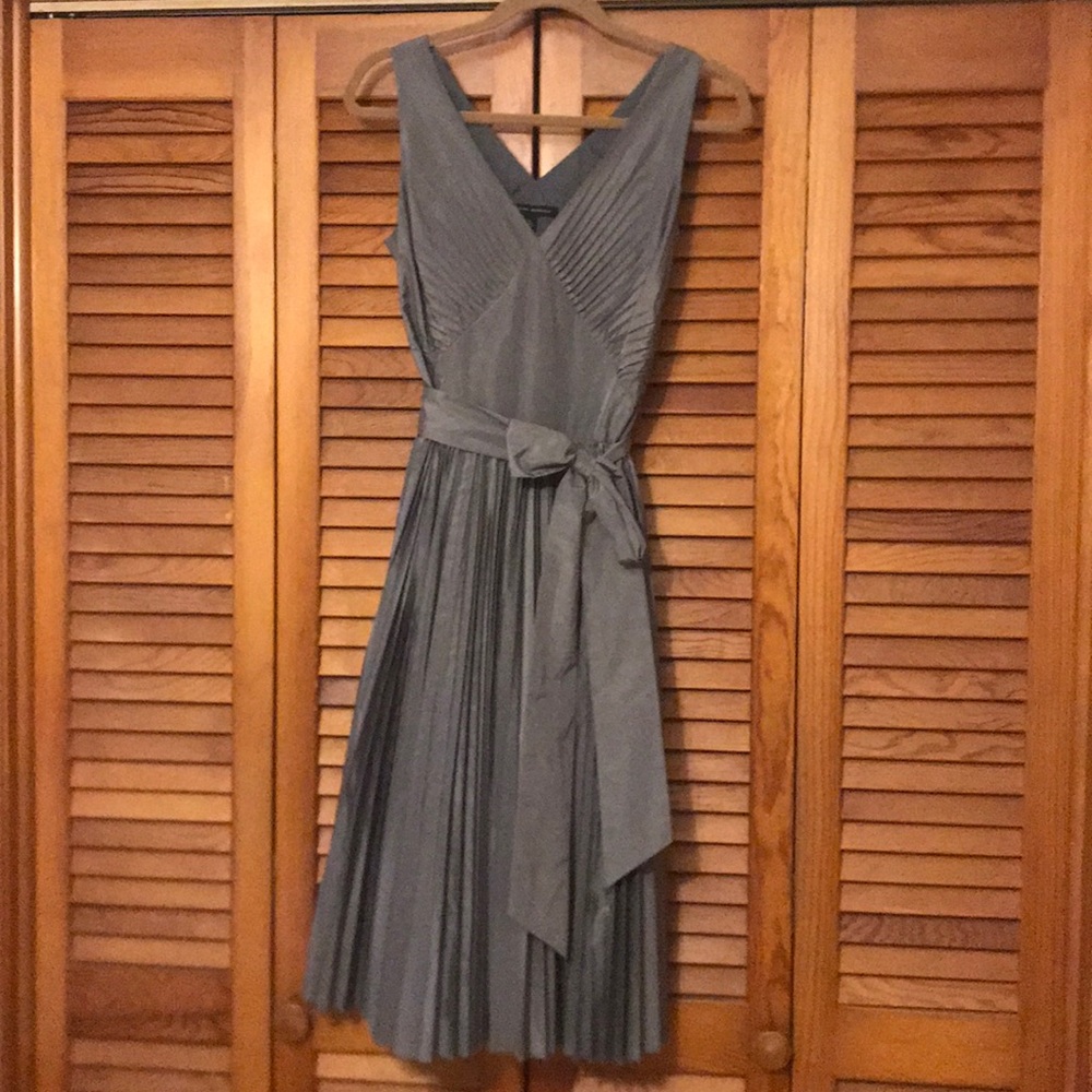 Vintage inspired silver pleated dress